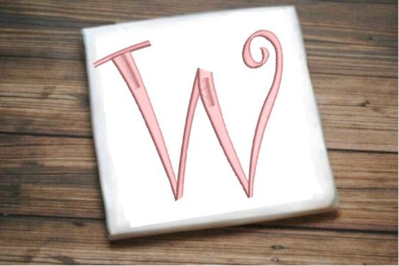 Beautiful Capital W Letter Monogram: A Seasonal Embroidery Gem