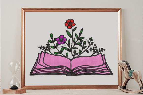 Book and Flower Embroidery Design Review