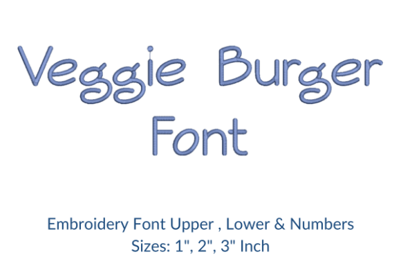 Charming & Versatile: Veggie Burger Font Embroidery Design Review