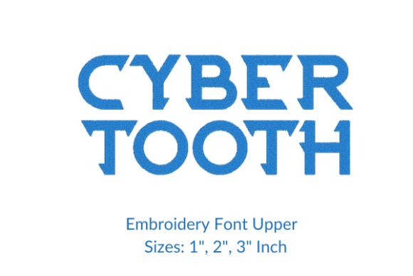 Cyber Tooth Embroidery Font Design Review for Boutique Apparel