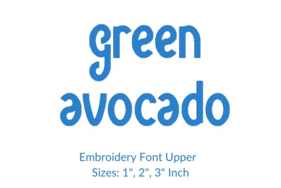 Green Avocado Font Embroidery Design Review for Boutique Sweatshirts