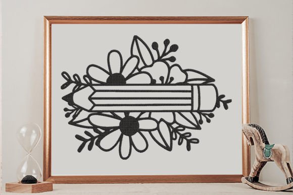 Pen Flower Embroidery Design: A Seasonal Charm for Holiday Crafts
