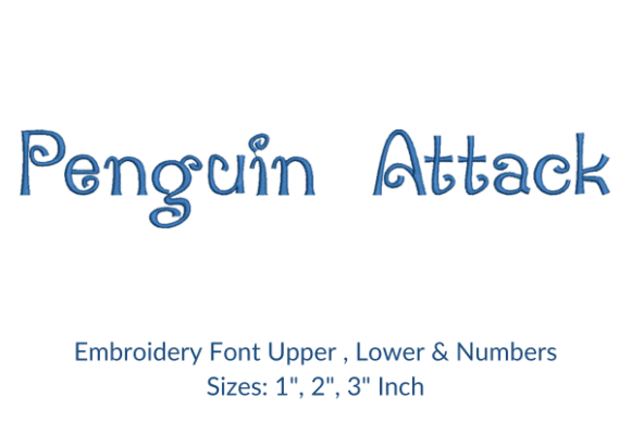 Penguin Attack Fonts Embroidery Design Review