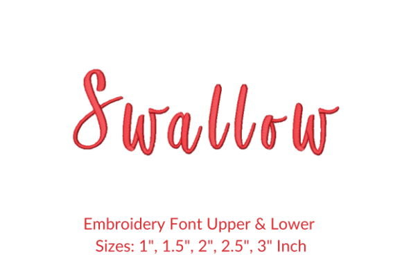 Swallow Font Embroidery Design: A Smart Addition for Etsy Sellers