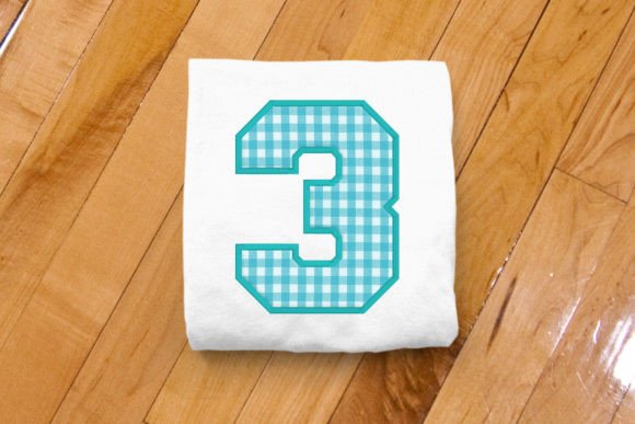 Varsity Number 3 Applique Embroidery: A Seasonal Design for Holiday Cheer