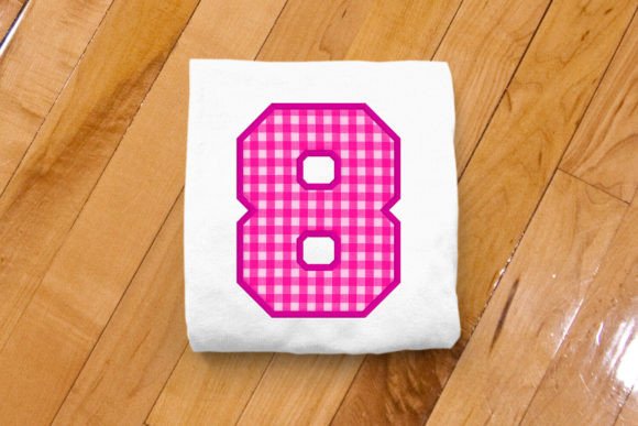 Varsity Number 8 Applique for Real Embroidery Projects